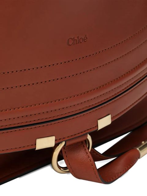 Chloé Marcie braided-handle shoulder bag - Brown