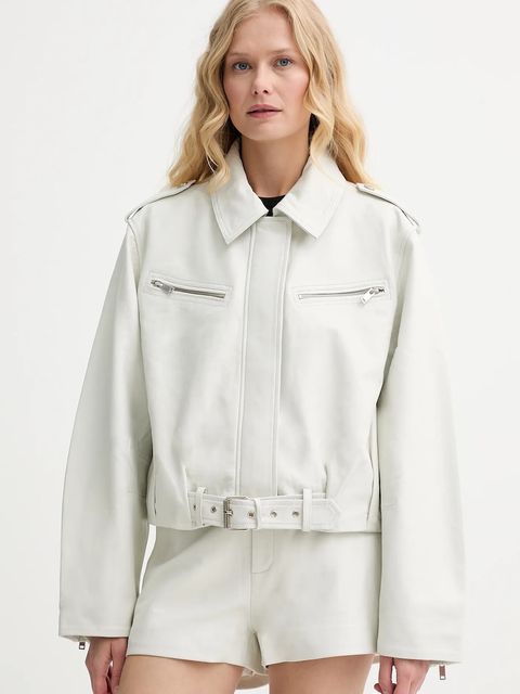 Gestuz ramoneska jeansowa kolor biały przejściowa 10910163 - zdjęcie produktu nr 1