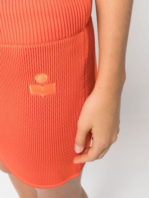 MARANT ÉTOILE Olgane ribbed miniskirt - Red