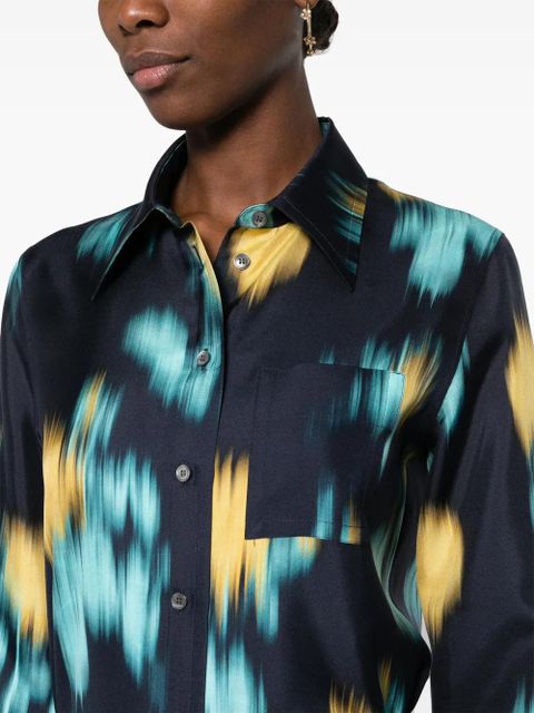 Lanvin abstract-print shirt - Blue