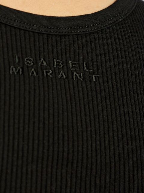 ISABEL MARANT Thea logo-embroidered vest - Black