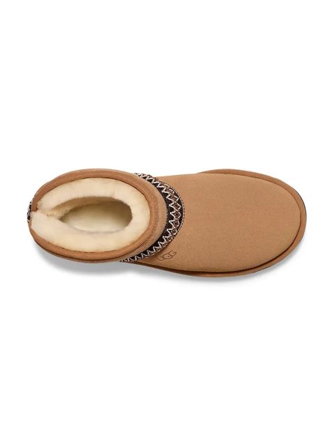 UGG śniegowce zamszowe Classic Mini Crescent kolor brązowy 1158262-CHE