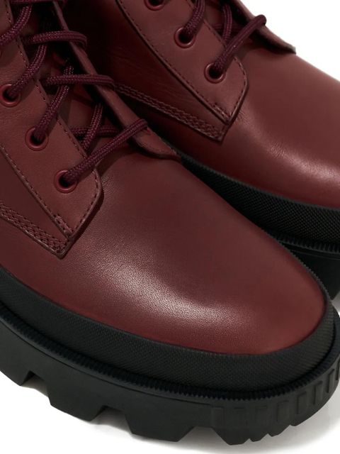 Moncler Carinne lace-up buckle boots - Red