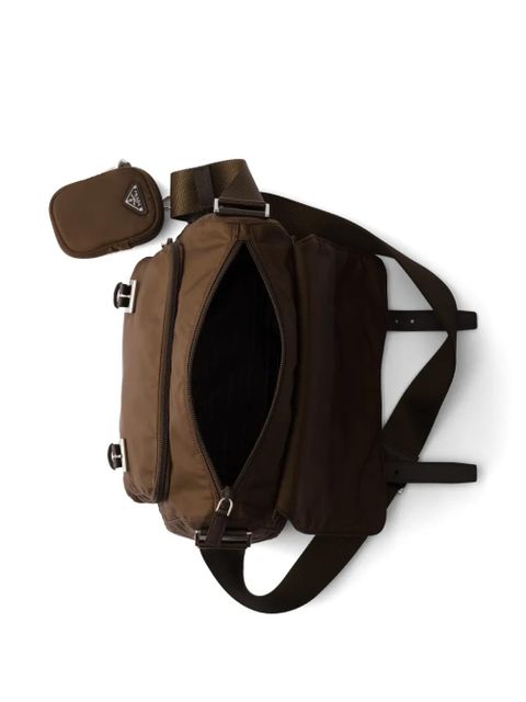 Prada logo-detail cross body bag - Brown