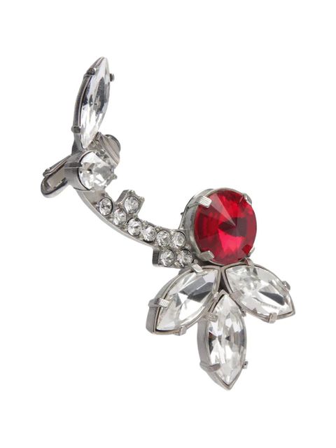 Maison Margiela crystal-embellished drop earrings - Silver - zdjęcie produktu nr 2