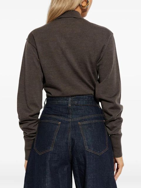 Jacquemus buttoned polo bodysuit - Brown - zdjęcie produktu nr 2