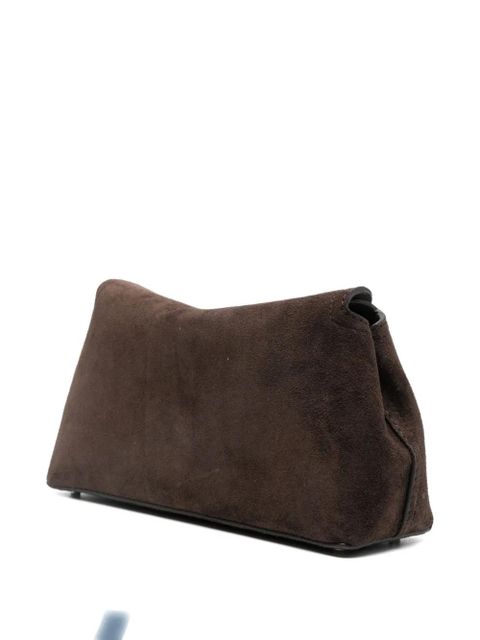 TOTEME T-lock suede clutch - Brown - zdjęcie produktu nr 2