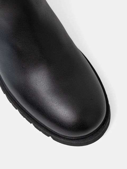 Tommy Jeans kozaki TJW STRETCHY LONG SHAFT damskie kolor czarny na płaskim obcasie EN0EN02828 - zdjęcie produktu nr 2