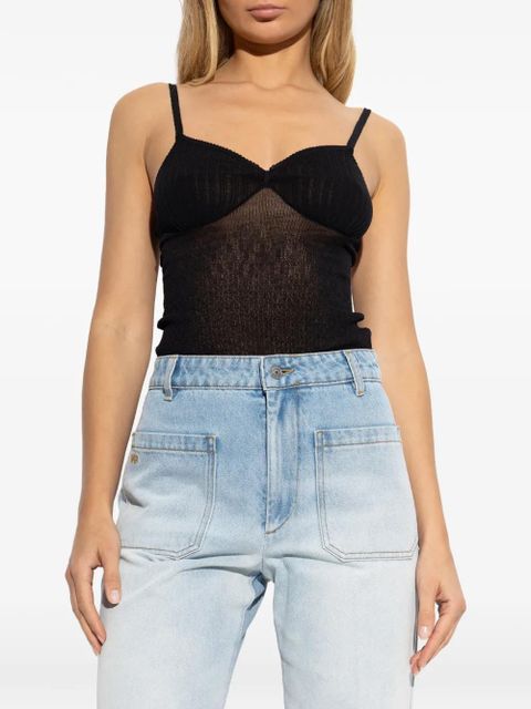 Victoria Beckham ribbed tank top - Black - zdjęcie produktu nr 2