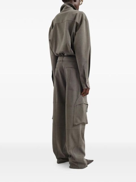 The Frankie Shop Kelly belted cargo trousers - Grey
