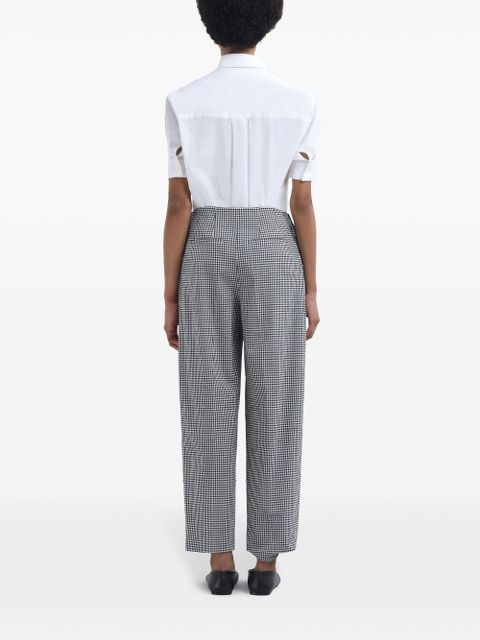 Marni gingham-patterned trousers - Black