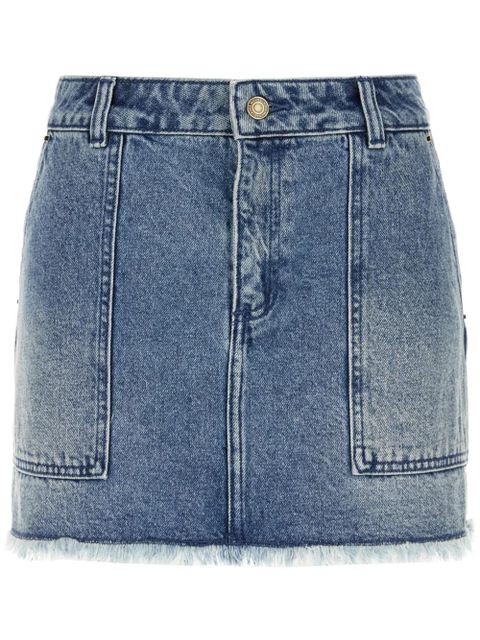 Michael Kors frayed denim mini skirt - Blue - zdjęcie produktu nr 1
