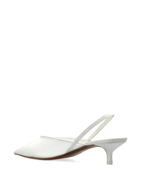 NEOUS 40mm Irena lace-detail slingback pumps - White
