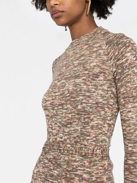 The Attico open-back midi dress - Brown