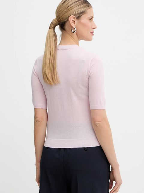 Weekend Max Mara t-shirt wełniany MAREA damski kolor różowy 2615361011600