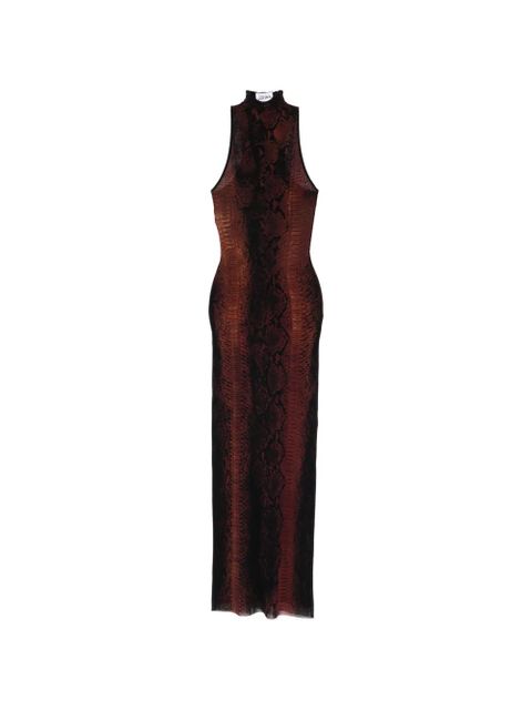 Jean Paul Gaultier python-print maxi dress - Brown - zdjęcie produktu nr 1