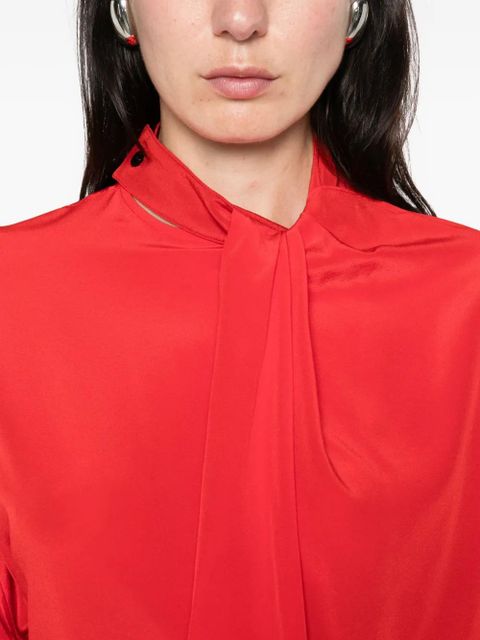 Victoria Beckham tie-neck blouse - Red