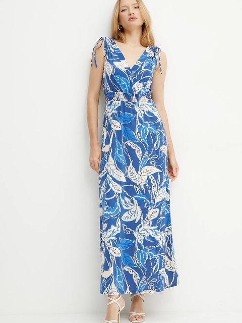 Morgan sukienka RPACHA kolor niebieski maxi prosta RPACHA - zdjęcie produktu nr 2