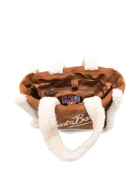 MC2 Saint Barth shearling-trim tote bag - Brown