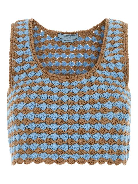 Prada crochet-knit top - Blue - zdjęcie produktu nr 1