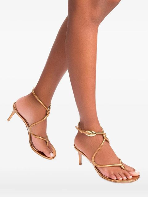 Gianvito Rossi 70mm Jungle Mamba knotted sandals - Gold - zdjęcie produktu nr 2