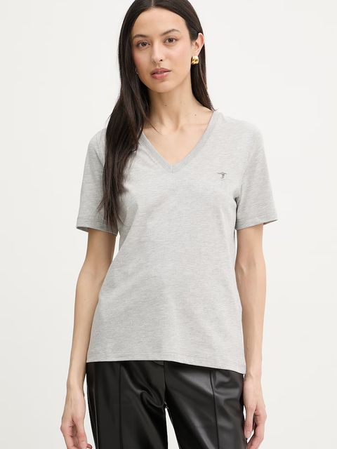 Trussardi t-shirt damski z bawełną - zdjęcie produktu nr 2