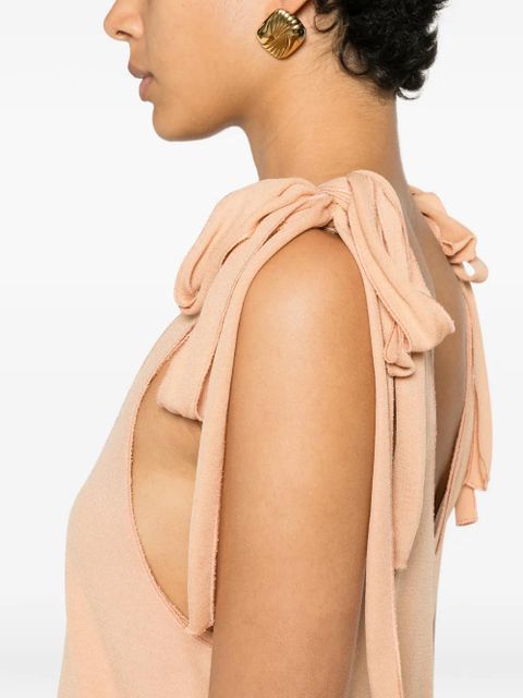 Chloé tie-fastening tank top - Orange