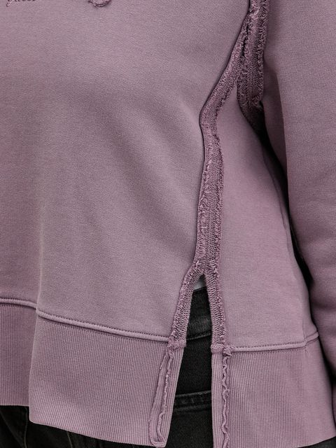 Guess Originals bluza bawełniana damska kolor fioletowy z aplikacją W5BQ27 KCPR1