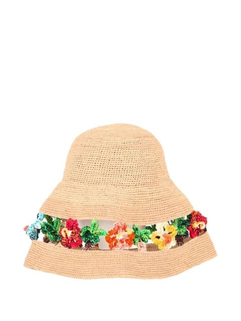 Alanui Sea Nomad floral-appliqué hat - Neutrals - zdjęcie produktu nr 2