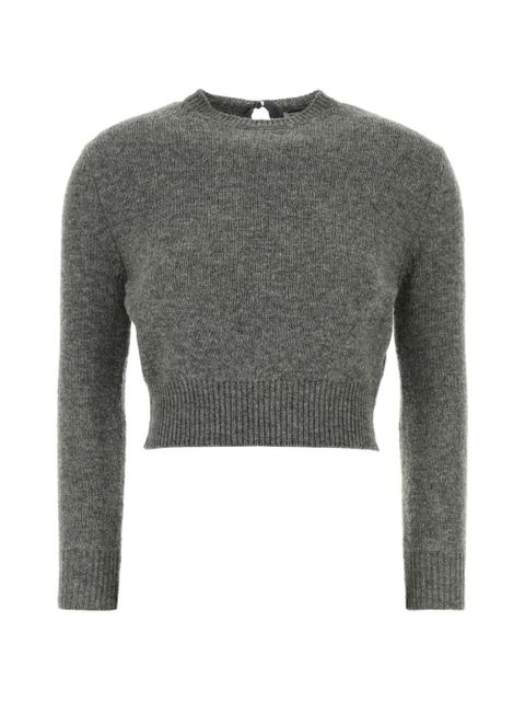Jil Sander cropped crewneck sweater - Grey - zdjęcie produktu nr 1