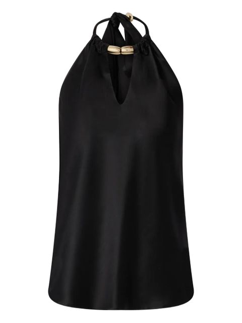 PINKO bow-halter neck blouse - Black - zdjęcie produktu nr 1