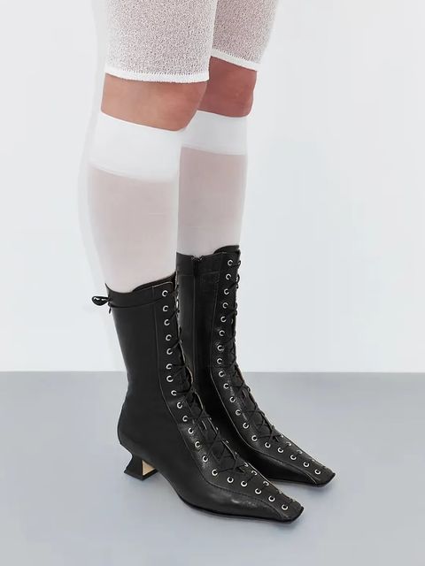 Miista botki skórzane Emile damskie kolor czarny na słupku MI_5545 - zdjęcie produktu nr 2