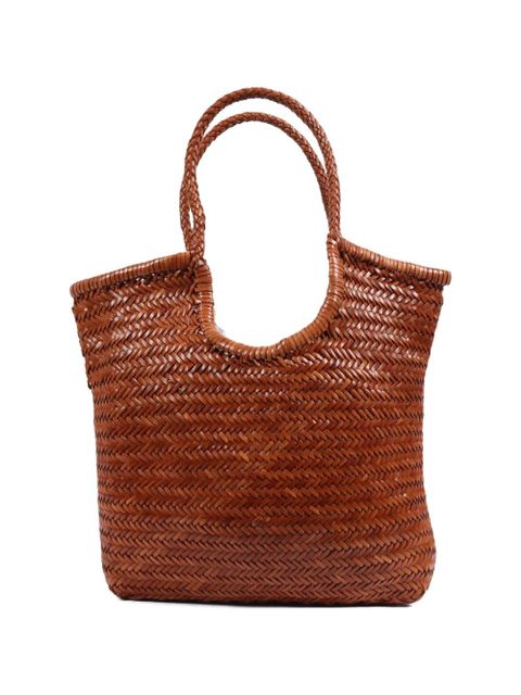 DRAGON DIFFUSION diagonal woven tote bag - Brown - zdjęcie produktu nr 1