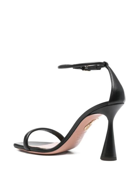 Aquazzura 95mm Hot Sandal flared-heel ankle-strap sandals - Black - zdjęcie produktu nr 2