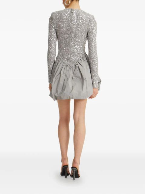 ROTATE BIRGER CHRISTENSEN sequin-embellished bubble mini dress - Grey - zdjęcie produktu nr 2