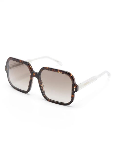 Isabel Marant Eyewear square-frame sunglasses - Brown - zdjęcie produktu nr 2