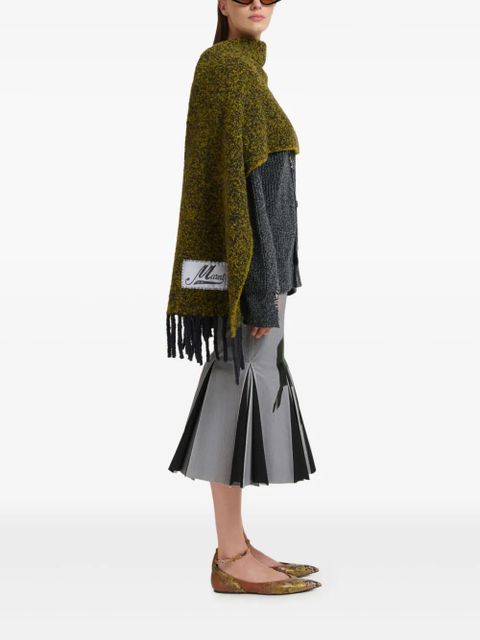Marni x Slawn & Soldier tulip-print pleated midi skirt - Grey