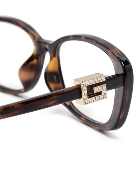 Gucci Eyewear rectangle-frame glasses - Brown