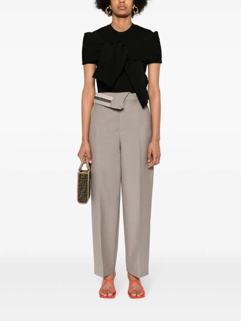 FENDI pressed-crease tapered trousers - Neutrals - zdjęcie produktu nr 2