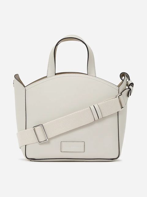 Karl Lagerfeld torebka skórzana K/CIRCLE kolor biały A1W30058 - zdjęcie produktu nr 2