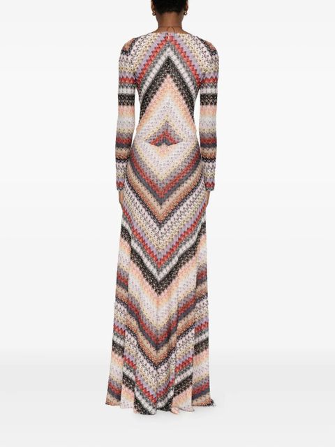Missoni zigzag-woven dress - Neutrals
