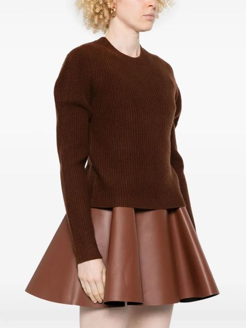 JW Anderson puff-sleeves sweater - Brown