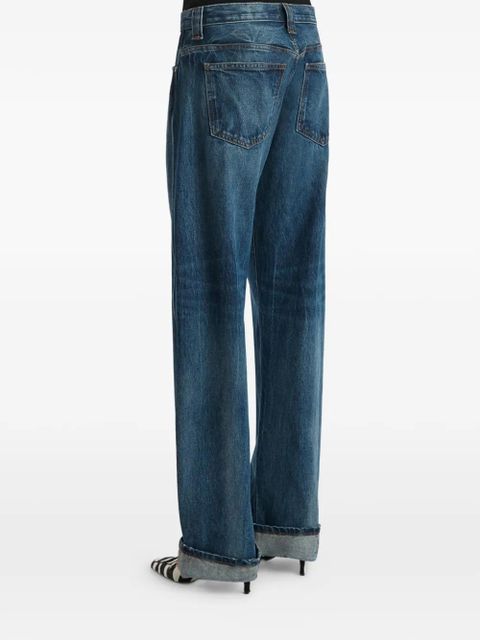 KHAITE Karo cuffed jeans - Blue