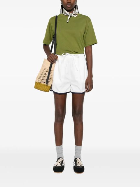 Prada contrast-trim shorts - White - zdjęcie produktu nr 2