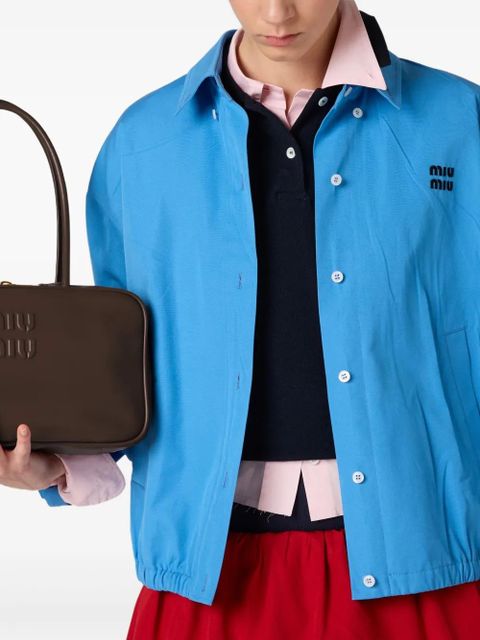 Miu Miu poplin shirt jacket - Blue - zdjęcie produktu nr 2