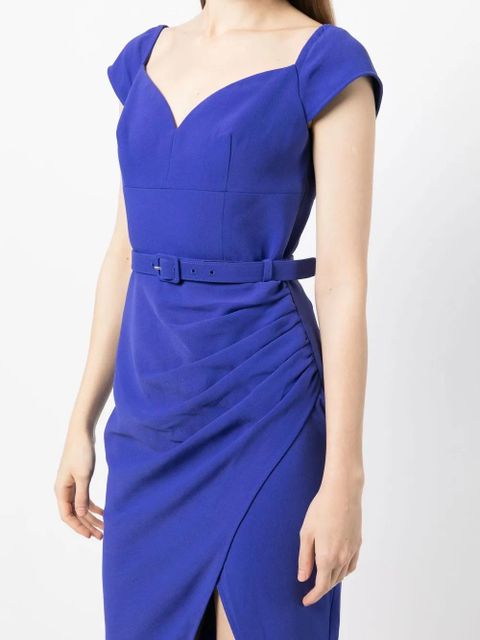 Self-Portrait sweetheart-neck midi-dress - Blue