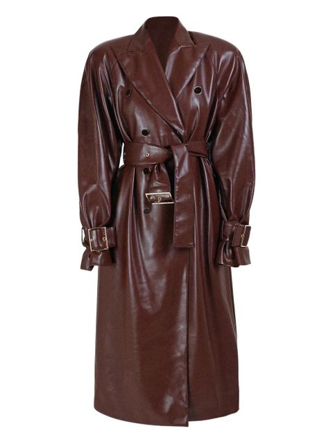 Rowen Rose double-breasted belted coat - Brown - zdjęcie produktu nr 1