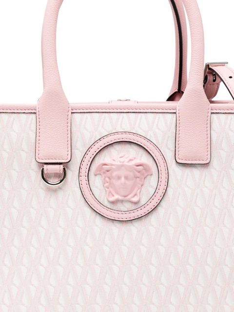 Versace small V Allover La Medusa tote bag - Pink