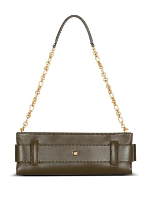 Balmain Anthem leather clutch bag - Green