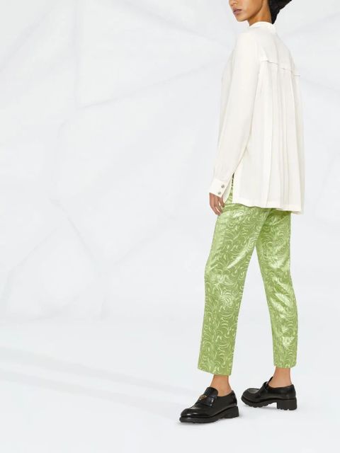 Ferragamo pleat-detail long-sleeve shirt - Pink